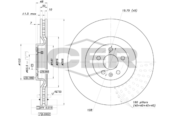 Fren Disk Ayna Ön Sağ ve Sol WALBURG WBD1556