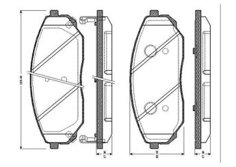 Fren Disk Balata Ön BOSCH 0 986 TB2 461  986TB2461 0 986 TB2 461 581013EE00 58101 3EE00 581013EU00 58101 3EU00