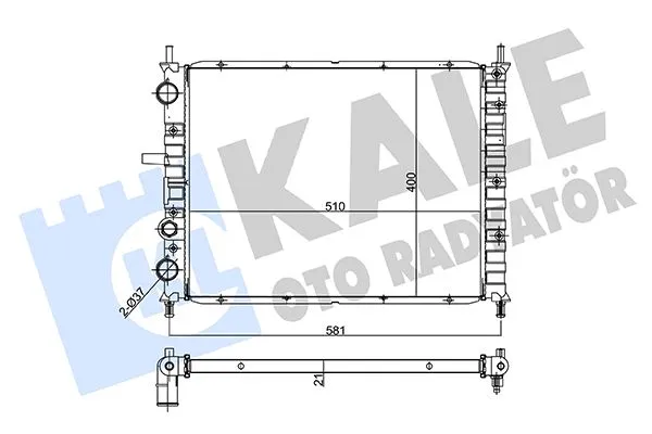 Su Radyatörü  Fiat Marea (185) 4 Kapı (1996->)  KALE 0128251PA