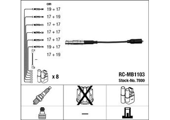 Buji Kablosu  NGK 7800  A1121500318 A1121500418 1121500318 112 150 03 18 1121500418 112 150 04 18 A 112 150 03 18 A 112 150 04 18