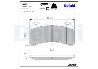 Fren Disk Balata Ön DELPHI LP1770  LP1770 2C224018 C2C11648 C2C2018 C2C24018 C2C8365