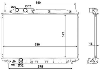 Su Radyatörü  NRF 53534  7701352301 19010RNAA01