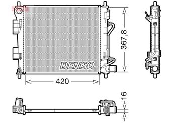 Su Radyatörü  DENSO DRM41018  DRM41018 25310B9050 25310B9150