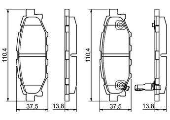 Fren Disk Balata Arka BOSCH 0 986 495 119  26696AG051 26696AG050 SU00304097 26696AG010 26696 AG010 26696AG030 26696 AG030 26696AG031 26696 AG031 26696 AG050