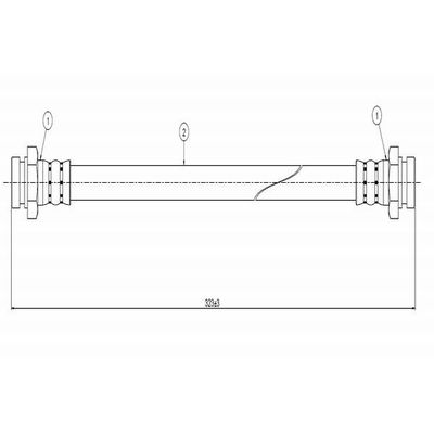 Fren Hortumu Arka Sağ veya Sol Mazda 323 Sedan/ S.Wagon (BF/BW)(05.1985->)  CAVO C800 414B