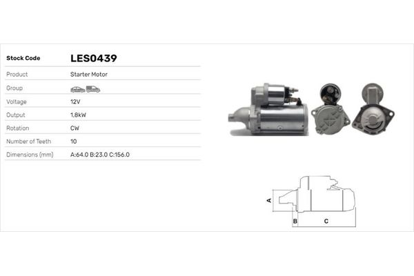 Marş Dinamosu  Chevrolet Aveo HB (2011->)  LUCAS ELEKTRIK LES0439