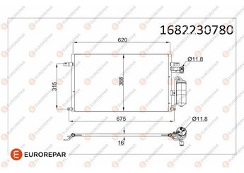 Klima Radyatörü  EUROREPAR 1682230780  1682230780 96471946 96888889