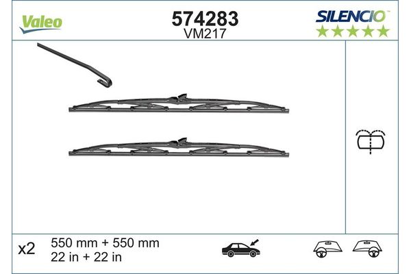 Silecek Süpürgesi Ön  700/680 mm - 28/27 inç Mercedes S -Serisi 4 Kapı (BM 220)(07.1998->)  VALEO 574285