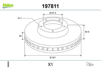 Fren Disk Ayna Ön Sağ ve Sol VALEO 197811  197811 569064 569083 569422 13501308 13502214 13579150