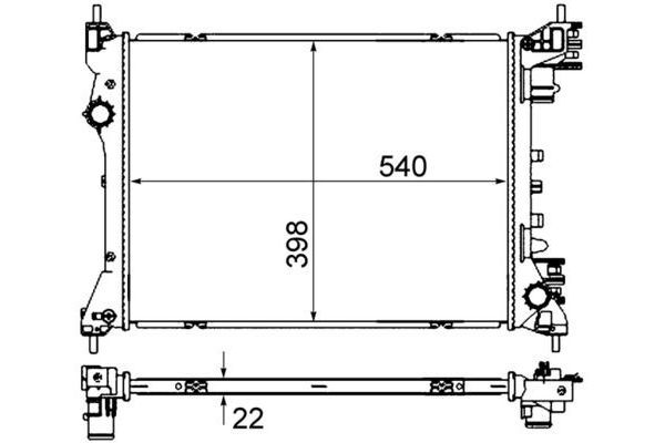 Su Radyatörü  Alfa Romeo MiTo (145)(2008->)  MAHLE CR 2056 000S