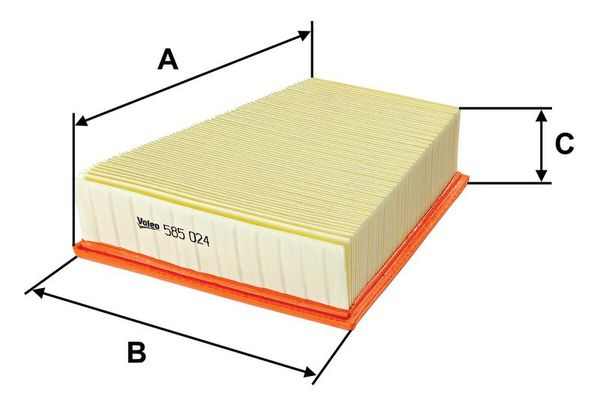 Hava Filtresi  Volkswagen Polo IV (9N1)(11.2001->2005)  VALEO 585024