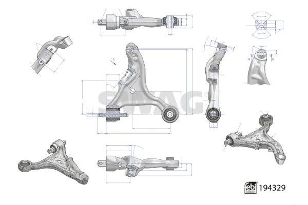 Salıncak Ön Alt Sol Volvo S60 Sedan (08.2000->)  SWAG 33 11 1583