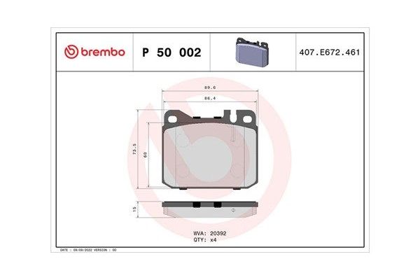 Fren Disk Balata Ön Mercedes S -Serisi 4 Kapı (BM 116)(09.1972->)  MAGNETI MARELLI 363700450002