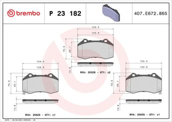 Fren Disk Balata Ön BREMBO P 23 182  6000615056 25808929 NAYF3328Z NGY03328Z