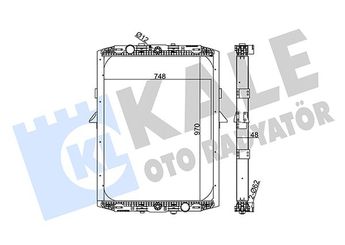 Su Radyatörü  KALE 350195  133038 76449 0076449 393435 0393435 1288560 1288560R 1617342 1858768 1858768R 1858773