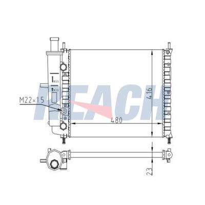 Su Radyatörü  MADE IN TAIWAN 55700447