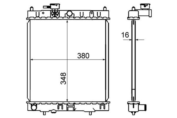 Su Radyatörü  Renault Clio I Faz III (04.1996->)  MAHLE CR 844 000S