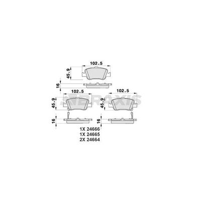 Fren Disk Balata Arka Toyota Corolla (E18)(06.2013->)  BRAXIS AB0190