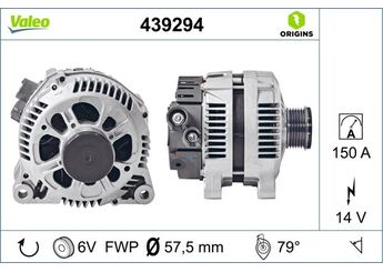 Alternatör  VALEO 439294  3140068D01 3140068D02 5702A0 5702-A0 5702A1 5702-A1 57054S 5705-4S 5705AA 5705-AA 5705CL 5705-CL 5705ER 5705-ER 9655531380 9610878780 9636060780 9636254180 9640878780 9645907580 9645907680 96408787 9641302580 3140068D00 31400-68D00 31400-68D02