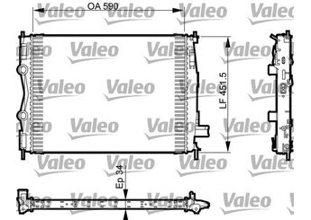 Su Radyatörü  VALEO 735380  21400BR40A 21400-BR40A 21410BR40A 21410-BR40A