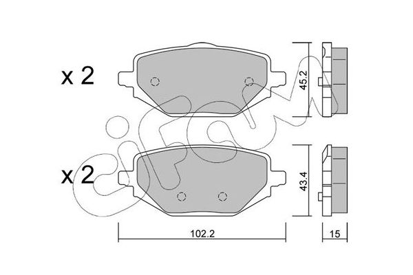 Fren Disk Balata Arka Mitsubishi ASX (VSX/VSE)(2023->)  CIFAM 822-1324-0