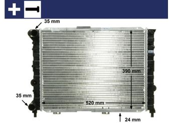 Su Radyatörü  MAHLE CR 519 000S  39074662 60651919 0000060651919 60629273 0060629273 60663070 0000060629273 0060651919