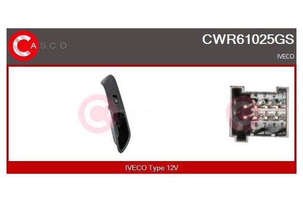 Cam Açma Düğmesi Ön Sağ Iveco Daily Kargo Aracı  (Sommer)(2014->)  IVECO ORJINAL 5802804533