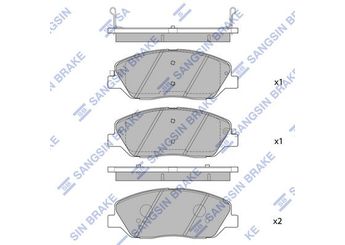 Fren Disk Balata Ön SANGSIN SP1194  48130341A0 581012WA70 581010WA00 581012PA70 581012WA01 581013ED02 581013ED03 58101B8A00