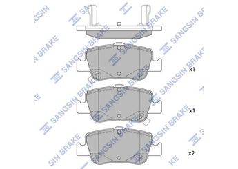 Fren Disk Balata Arka SANGSIN SP1501  446602181 446602170 0446602170 446602180 0446602180 0446602181 446602182 0446602182 446602190 0446602190 446602191 0446602191 446602280 0446602280 446602290 0446602290 446602291 0446602291 4466YZZE3 04466YZZE3