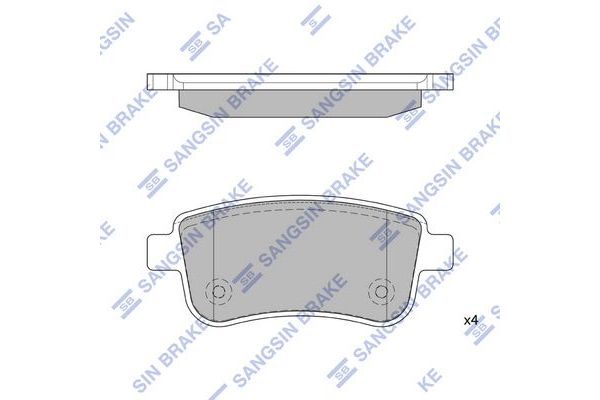 Fren Disk Balata Arka Renault Megane III Sport Tourer (04.2009->)  SANGSIN SP1839