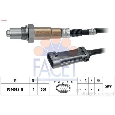Oksijen (Lambda) Sensörü  Renault Espace /Grand Espace (JE0)(12.1996->)  FACET 10.8280