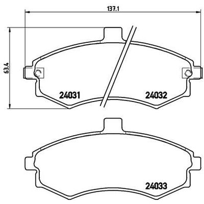 Fren Disk Balata Ön Hyundai Elantra (XD)(2000->)  BREMBO P 30 020