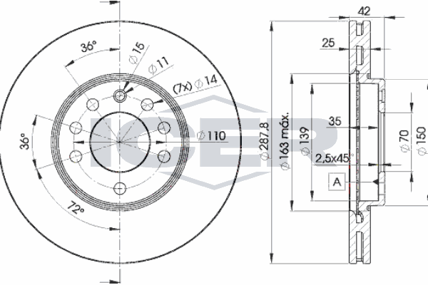 Fren Disk Ayna Ön Sağ ve Sol Saab 9-5 Combi (2001->)  OPEL ORJINAL 93177674