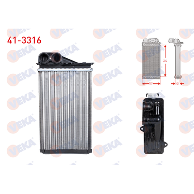 Kalorifer Radyatörü  Peugeot 207 SW (07.2007->)  VEKA 41-3316