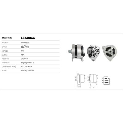 Alternatör  LUCAS ELEKTRIK LEA0066
