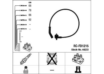 Buji Kablosu  NGK 44233  6772377 F2RE12280AC