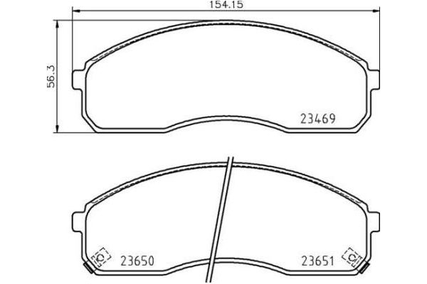 Fren Disk Balata Ön Kia Carnival II (FL)(2001->2006)  BREMBO P 30 091