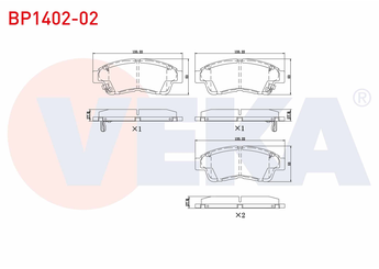 Fren Disk Balata Ön VEKA BP1402-02  