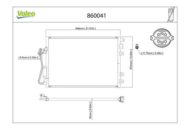Klima Radyatörü  VALEO 860041