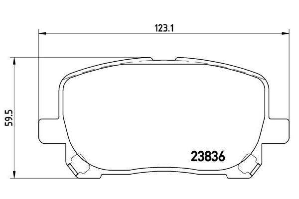 Fren Disk Balata Ön Toyota Avensis Verso (M20)(2001->)  BREMBO P 83 061