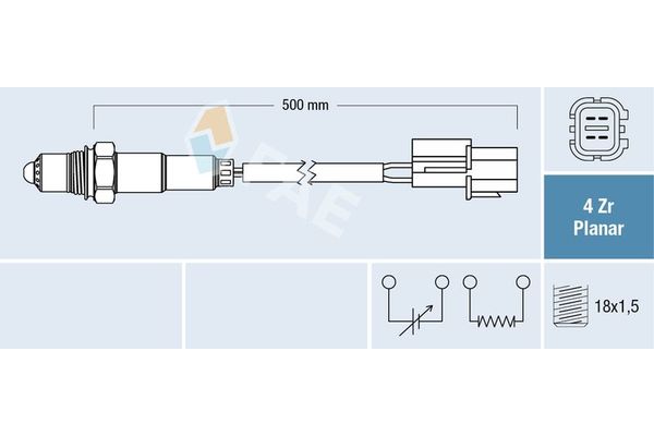 Oksijen (Lambda) Sensörü  Hyundai i10 (PA)(09.2007->)  FAE 77674