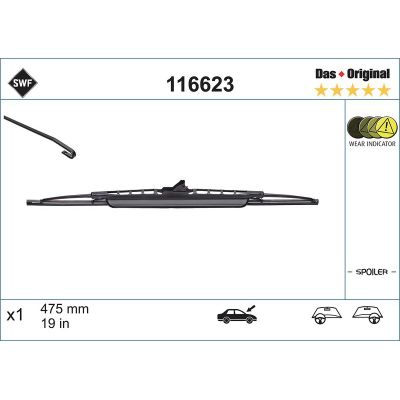Silecek Süpürgesi Ön  475 mm - 19 inç SWF 116623