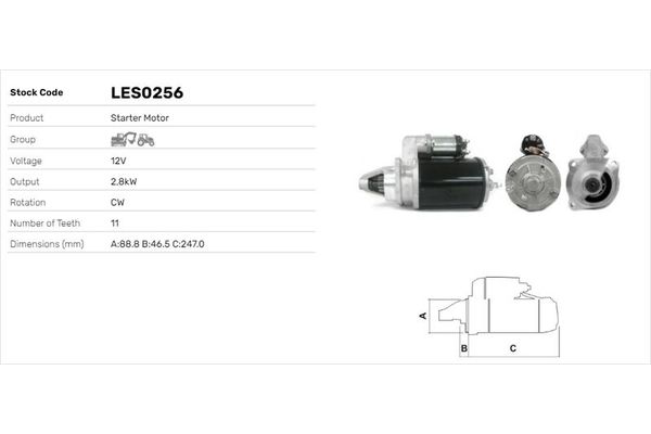 Marş Dinamosu  LUCAS ELEKTRIK LES0256