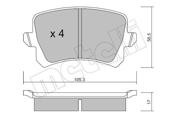 Fren Disk Balata Arka Audi Q3 (8UB)(06.2011->)  LEO L10-1150