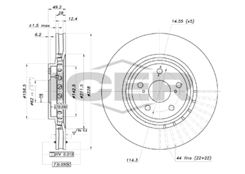 Fren Disk Ayna Ön Sağ ve Sol CIFAM 800-1883C  4351248130 43512-48130