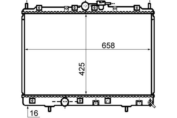 Su Radyatörü  Mitsubishi Pajero Pinin (H60/H70)(1999->)  MAHLE CR 1073 000S