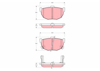 Fren Disk Balata Arka TRW GDB3368  583022FA10 58302-2FA10 583022FA00 58302-2FA00