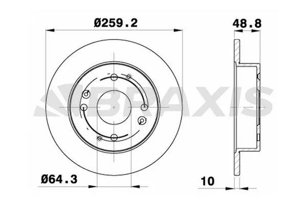 Fren Disk Ayna Arka Sağ ve Sol Honda Accord Aerodeck (CE)(04.1994->)  BRAXIS AE0471
