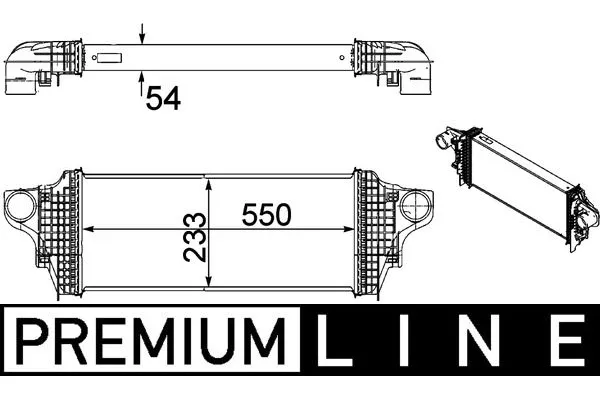 Turbo Radyatörü  Mercedes GL -Serisi (BM 164)(03.2006->)  MAHLE CI 238 000P