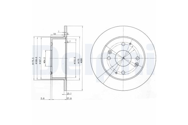 Fren Disk Ayna Arka Sağ ve Sol Honda Accord (CG7-9/CH1-7)(10.1998->)  DELPHI BG3677